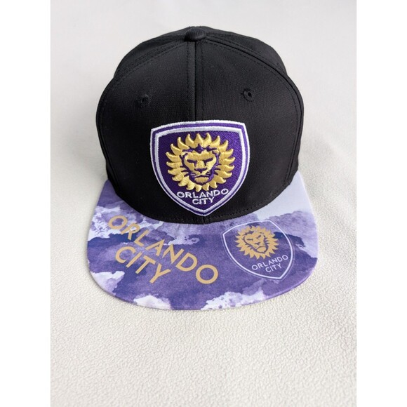 Orlando City SC Adidas MLS Soccer Snapback OSFM Hat Cap Purple Gold Flat Bill - Picture 1 of 6